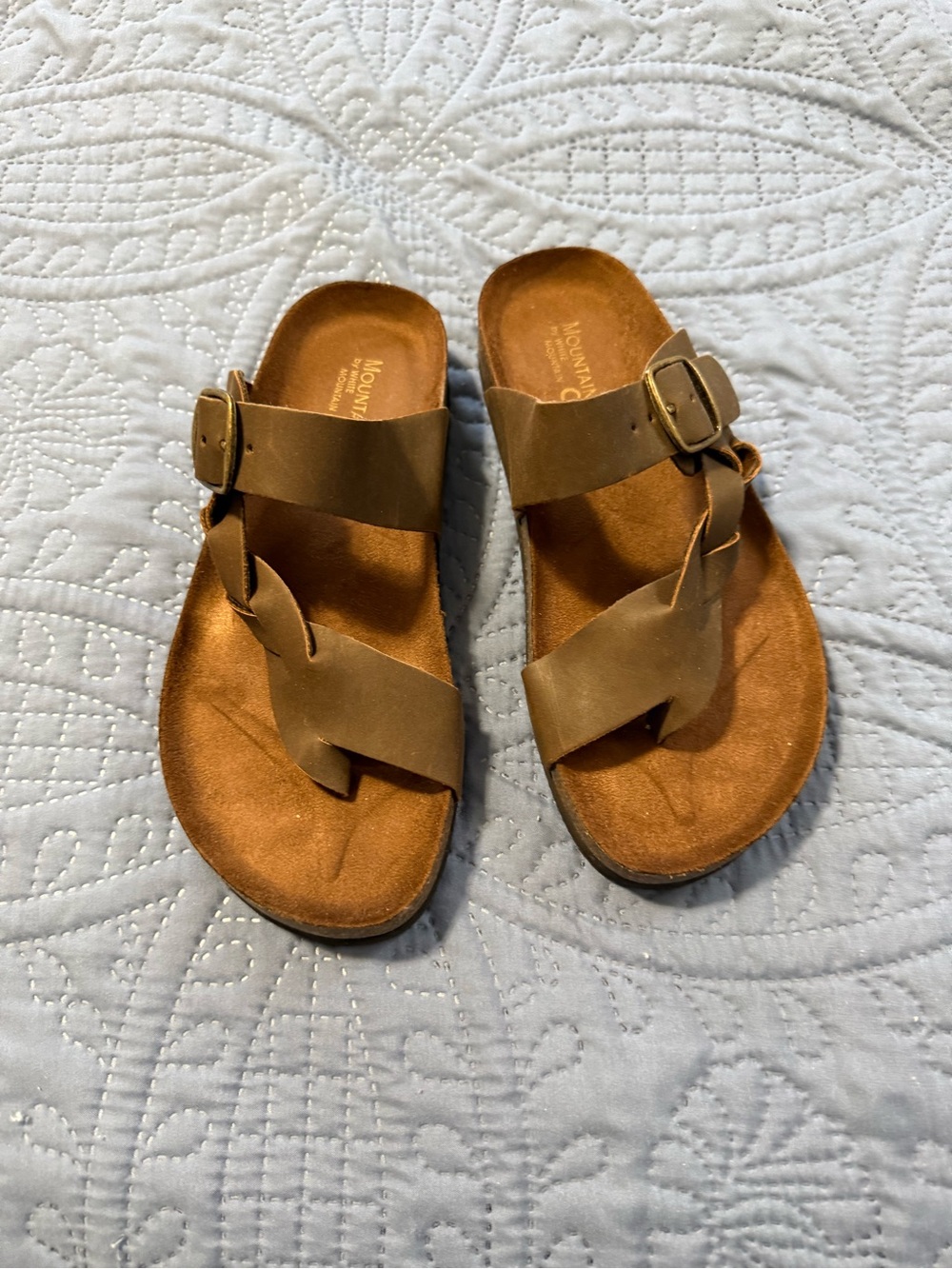 Women’s Brown Leather Buckle Sandals